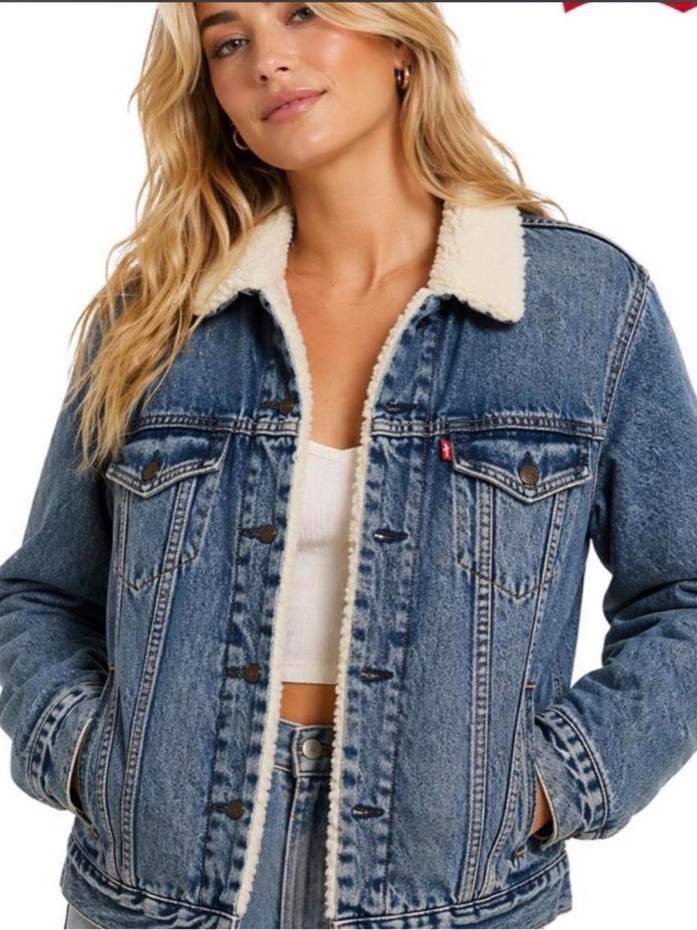 Levi’s Women’s Denim Sherpa Jacket size M